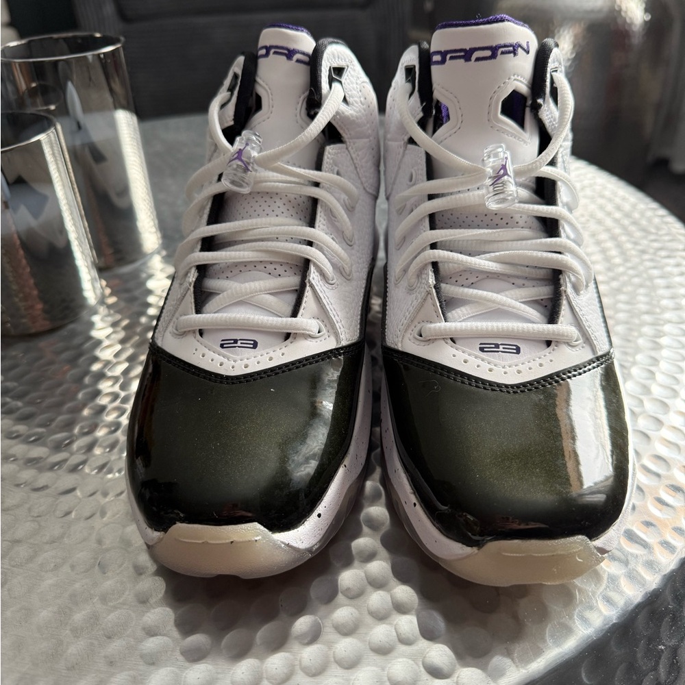 Jordan Sneakers in Black, White, and Purple